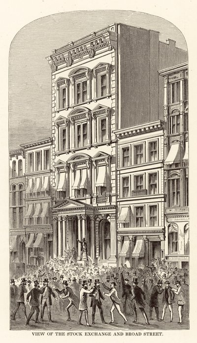 Vista da Bolsa de Valores e Broad Street de Arthur Lumley