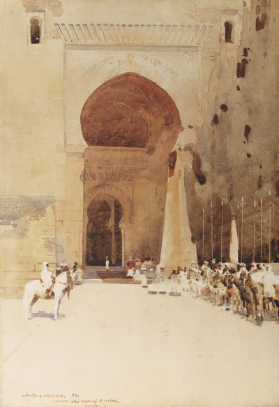 The Gates of Justice, 1890 (wc no papel) de Arthur Melville