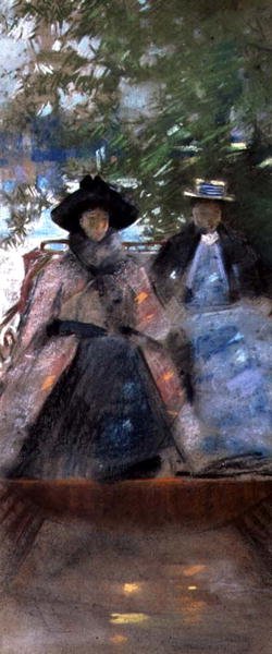 Duas garotas em um barco de Arthur Melville