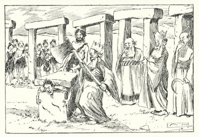 95 a.C., Os Druidas (litografia) de Arthur Moreland