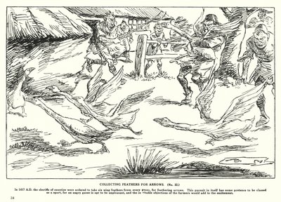 Recolha de penas para flechas (litografia) de Arthur Moreland