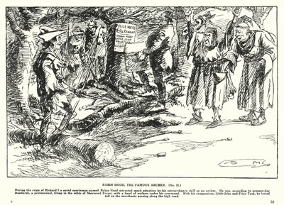 Robin dos Bosques, o famoso arqueiro (litografia) de Arthur Moreland