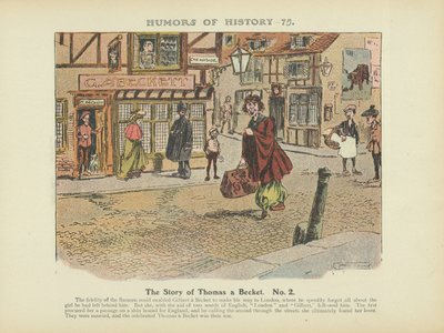 A história de Thomas a Becket. No. 2 (litografia a cores) de Arthur Moreland