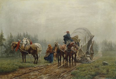 O vagão de carga quebrado, 1862 de Arthur Nikutowski