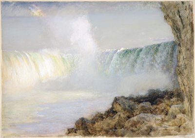 Cataratas do Niágara (wc no papel montado no ragboard) de Arthur Parton