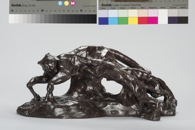 Cães pegando puma de Arthur Putnam