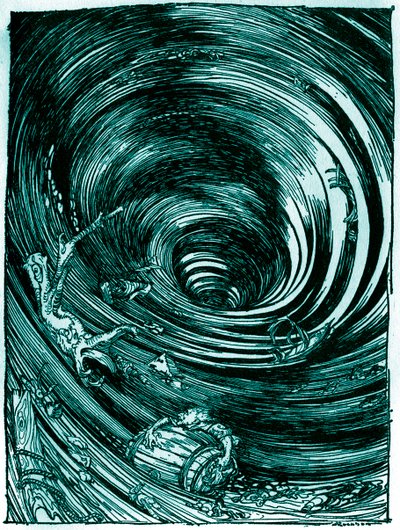 Uma descida ao turbilhão por Edgar Allan Poe de Arthur Rackham