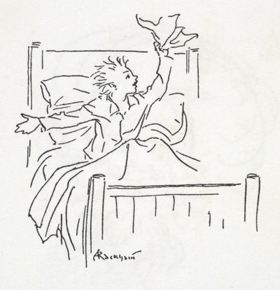Um rapaz na cama de Arthur Rackham