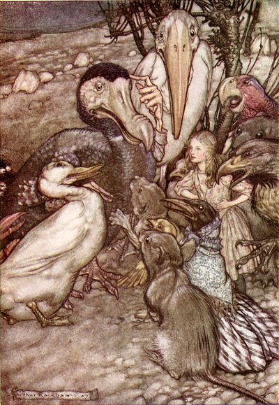 Alice s aventuras no país das maravilhas por Lewis Carroll de Arthur Rackham