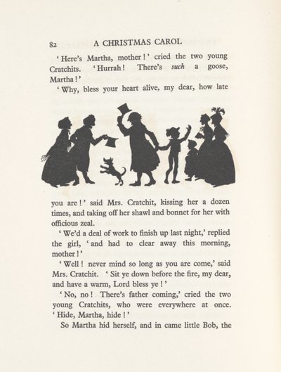 &39;Bob Cratchit e Tiny Tim&39;, 1915 (lito) de Arthur Rackham