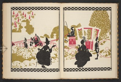 Cinderela indo ao baile, ilustração de Cinderela, recontada por C.S. Evans e ilustrada por Arthur Rackham de Arthur Rackham