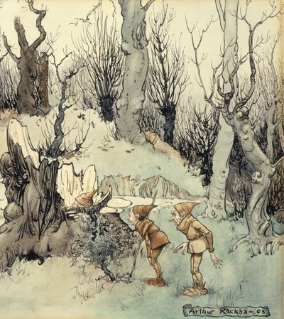Elfos em uma madeira, 1908 de Arthur Rackham
