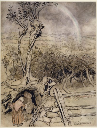 Exatamente onde o arco-íris termina de Arthur Rackham