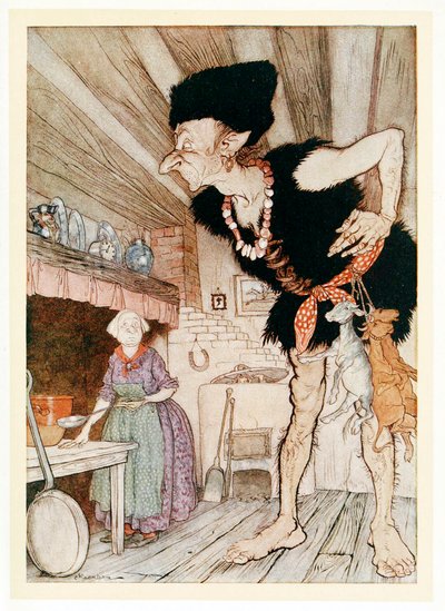 Fee-Fi-Fo-Fum, sinto o cheiro do sangue de um inglês, de contos de fadas ingleses, pub. 1922. de Arthur Rackham
