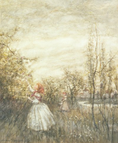 Madressilva, 1905 (wc aumentado com branco e parando no papel) de Arthur Rackham