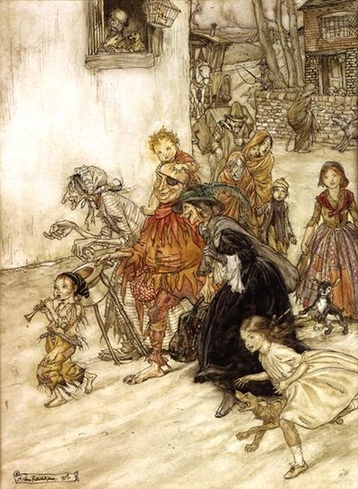 Ilustração Para a Mãe Ganso de Arthur Rackham