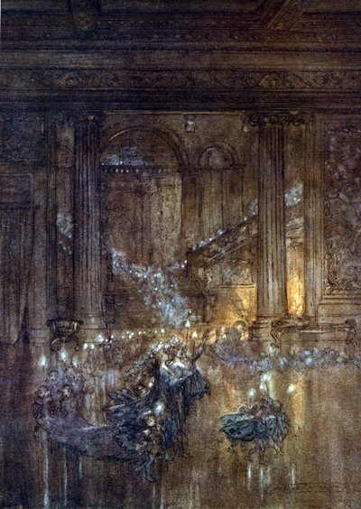 Ilustração de Arthur RACKHAM (1867-1939) para The Dream of a Summer Night de William SHAKESPEARE de Arthur Rackham