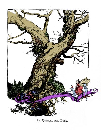 Ilustração para The Dream of a Summer Night de William SHAKESPEARE de Arthur Rackham