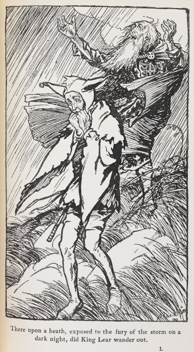 Ilustração do Rei Lear. de Arthur Rackham