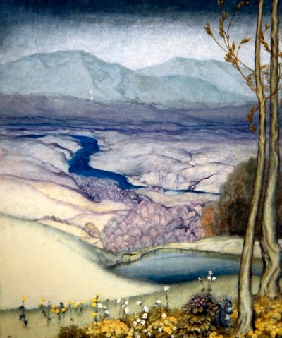 Paisagem, c.1920 (wc no papel) de Arthur Rackham