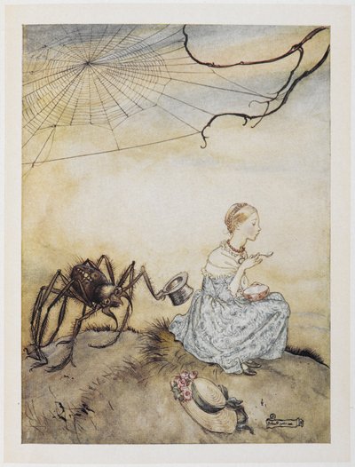 Pequena Miss Muffet de Arthur Rackham