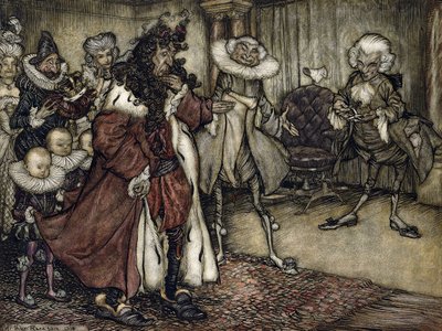 Preparando o rei, de Arthur Rackham