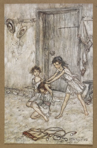 Ela era uma raposa quando foi para a escola".
Uma cena de "A Midsummer Night