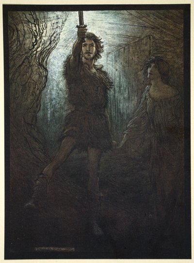 — Siegmund, o Walsung, você vê! Como presente de noiva, ele te traz sua espada