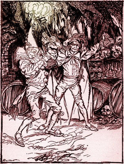 &39;The Cask of Amontillado&39; por Edgar Allan Poe de Arthur Rackham
