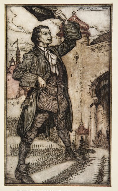 O Imperador de Lilliput Revê Suas Tropas, de Gulliver