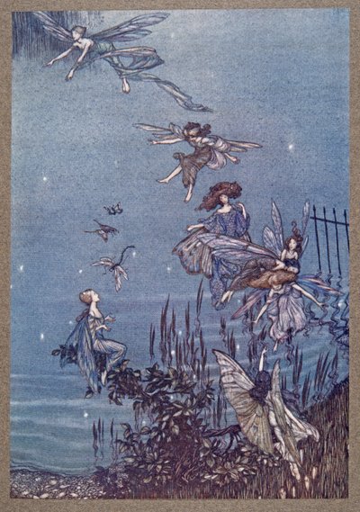 As Fadas da Serpentina, de Peter Pan em Kensington Gardens por JM Barrie (1860 - 1937), pub. 1906 de Arthur Rackham