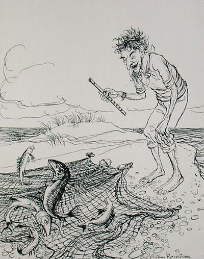 The Fisherman Piping, ilustração de 