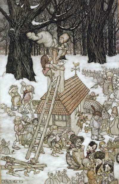 A casa construída para Maimie, 1906 de Arthur Rackham