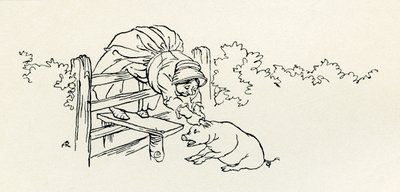 A Velha Mulher e seu Porco de Arthur Rackham
