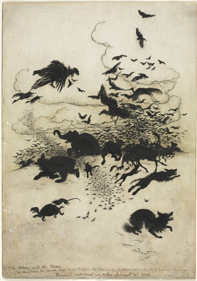 A carriça e o urso de Arthur Rackham