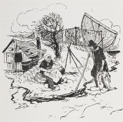 O pescador e a sua esposa. de Arthur Rackham