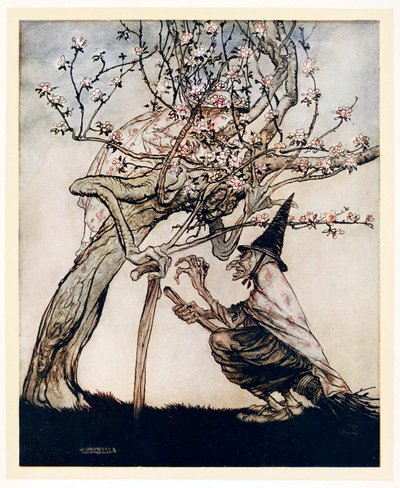 Árvore minha! Ó árvore minha! Você viu minha empregada malcriada, English Fairy Tales, pub 1922. de Arthur Rackham