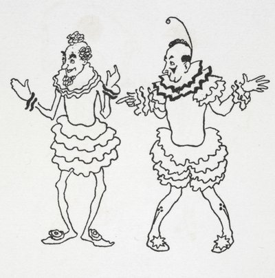 Dois palhaços de Arthur Rackham