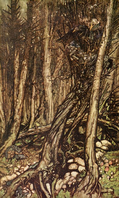 Ondina em Friedrich de la Motte Fouqué de Arthur Rackham