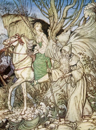 Ondina em Friedrich de la Motte Fouqué de Arthur Rackham