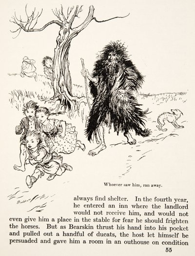 Quem o viu fugir, de Little Brother & Little Sister e Outros Contos dos Irmãos Grimm, pub.1917 (litho) de Arthur Rackham