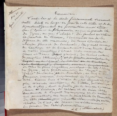 Manuscrito do poema "Promonttoire" de Arthur Rimbaud de Arthur Rimbaud