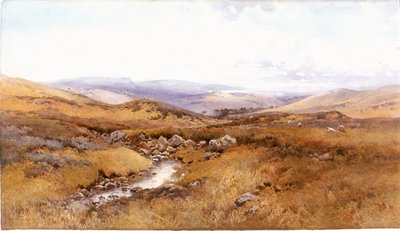 Nos montes Windermere (bodycolour, lápis e wc no papel) de Arthur Tucker