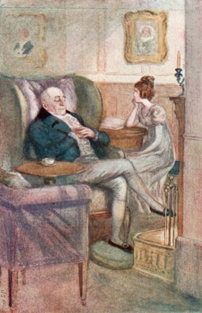 Ilustração para Emma por Jane Austen de Arthur Wallis Mills