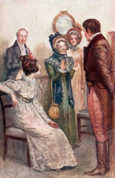Ilustração para Emma por Jane Austen de Arthur Wallis Mills