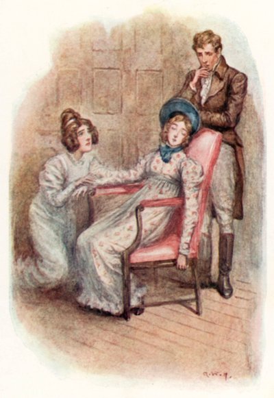 Ilustração para Emma por Jane Austen de Arthur Wallis Mills