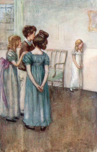 Ilustração para a abadia de Northanger por Jane Austen de Arthur Wallis Mills