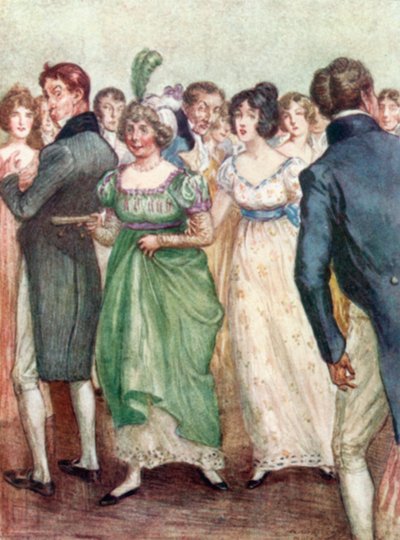 Ilustração para a abadia de Northanger por Jane Austen de Arthur Wallis Mills