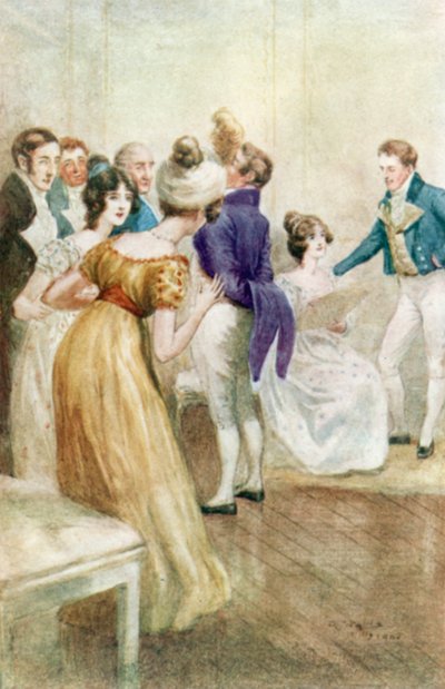 Ilustração para a abadia de Northanger por Jane Austen de Arthur Wallis Mills