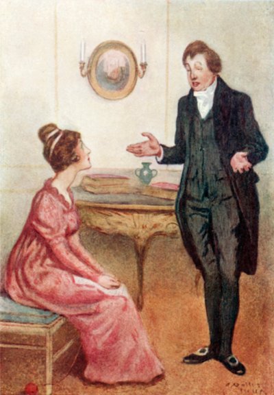 Ilustração para Orgulho e Preconceito por Jane Austen de Arthur Wallis Mills